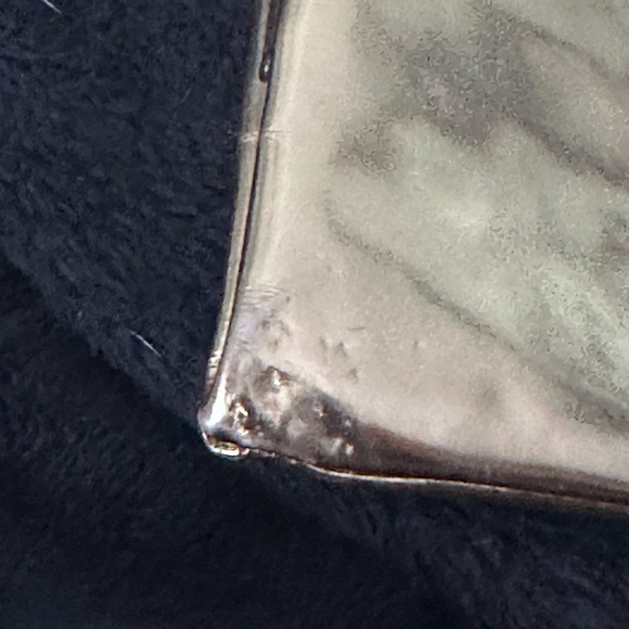 Malini Murjani Mirrored Gold “Samara” Specchio Leather Framed Clutch $625 - Picture 9 of 11